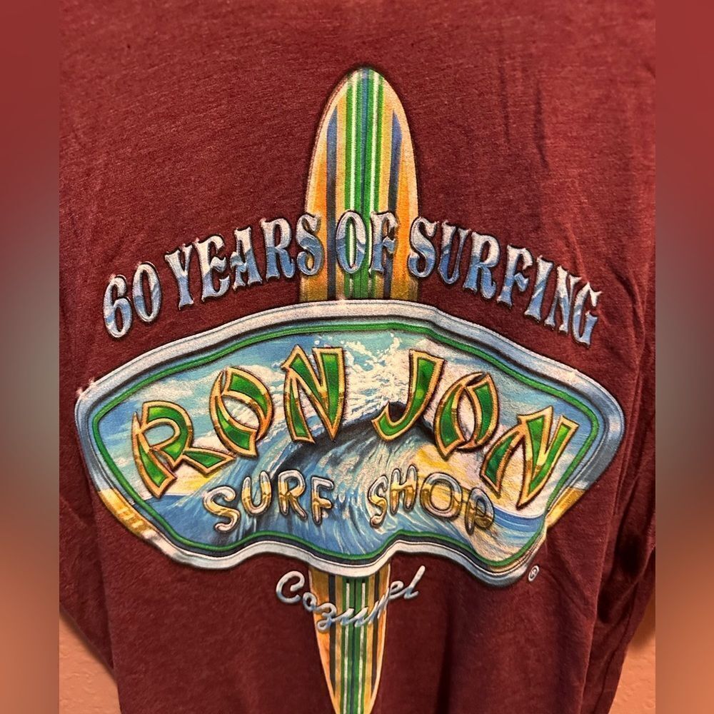 Ron Jon maroon shirt - Picture 3 of 7